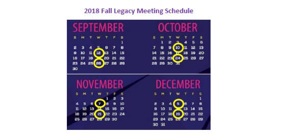 2017 Legacy calendar